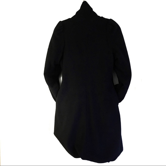 MASON black wool asymmetrical coat - Picture 6 of 9